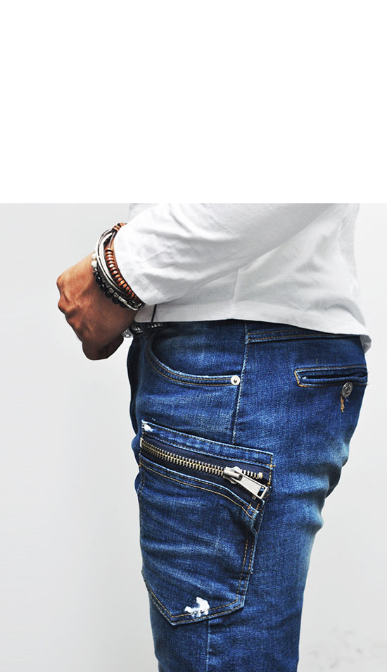 ankle zipper jeans mens